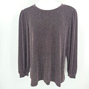 Intro Sweater Womens Size 3X Black Metallic Knit Holiday Party Glam Whimsical